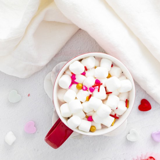 Red Velvet Hot Chocolate Bombs