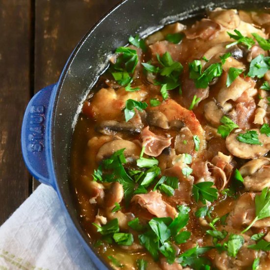 Chicken Marsala with Prosciutto