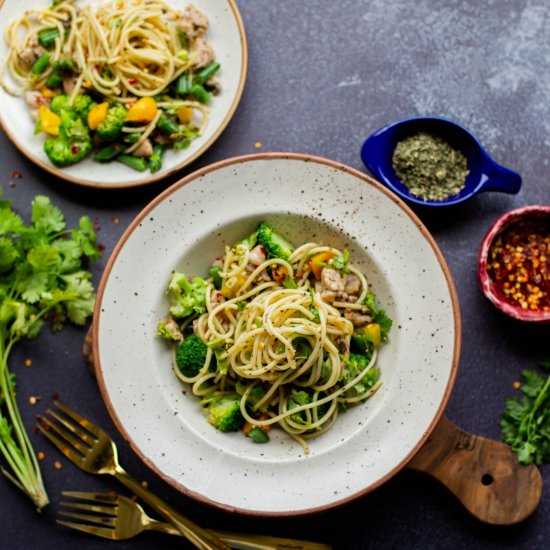 Healthy Aglio E Olio Pasta