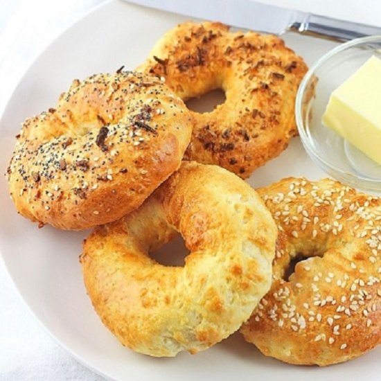 quick and easy air fryer bagels