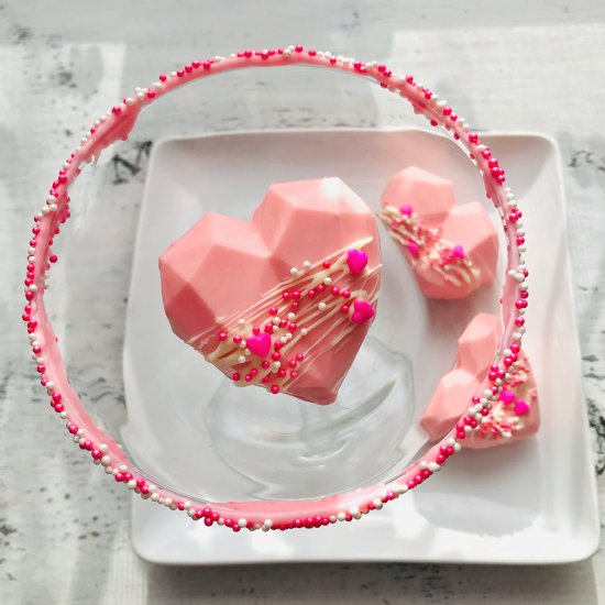 Pink Hot Chocolate Bombs