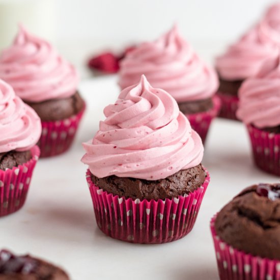 Chocolate Raspberry Cupcakes