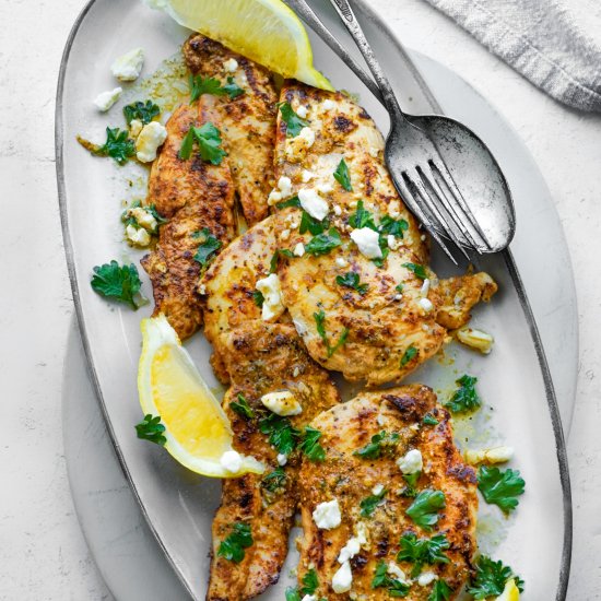 Greek Chicken with Lemon and Feta