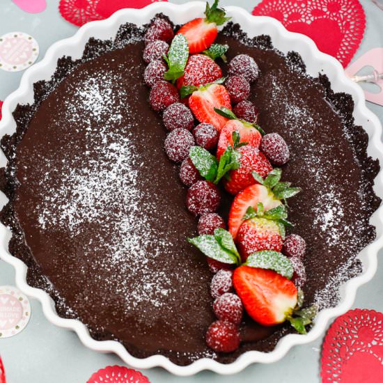 Easy Chocolate Ganache Tart