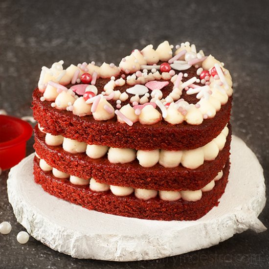 Red Velvet Valentine’s Day Cake