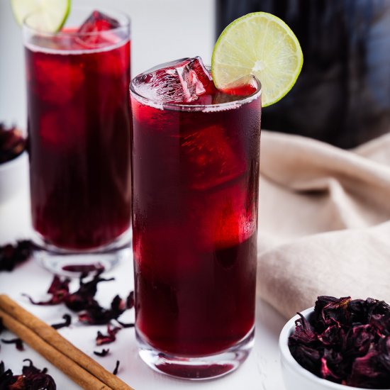 Agua de Jamaica (Hibiscus Iced Tea)