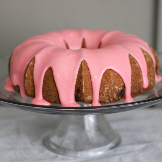 Amaretto Cherry Swirl Cake