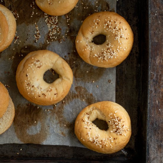 Whole grain bagel