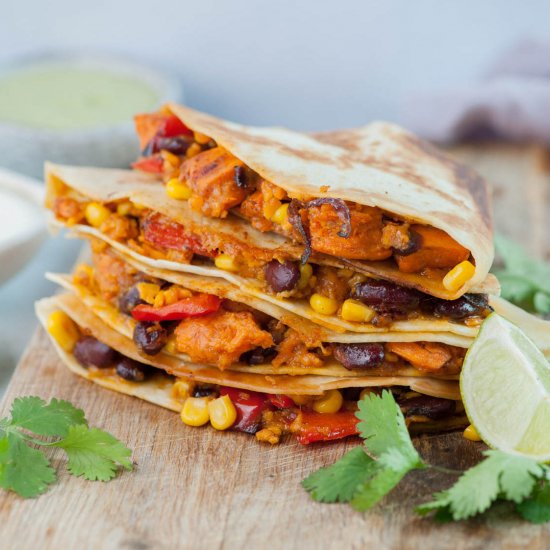 vegetarian quesadillas