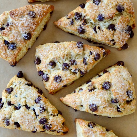 Sour Cream Chocolate Chip Scones