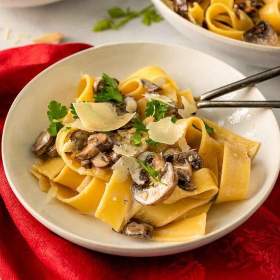 Creamy Mushroom Pappardelle