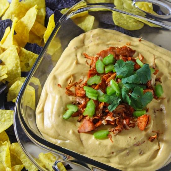 Healthy Vegan Buffalo Cheese Dip