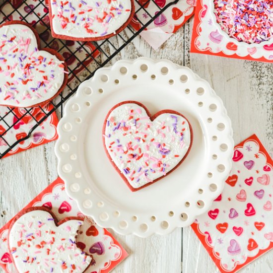 Red Velvet Sugar Cookies