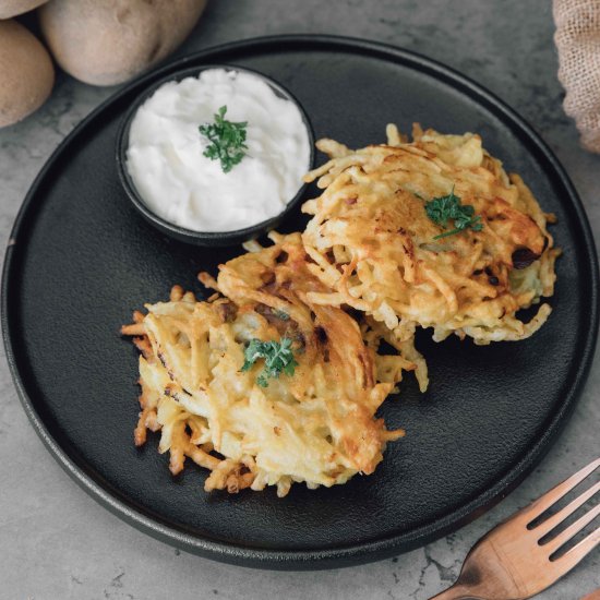 Mushroom-stuffed Potato Cakes