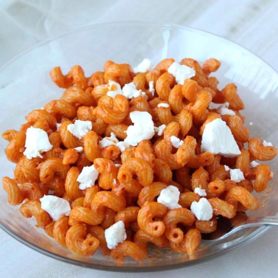 Spicy Vodka Pasta with Goat Cheese