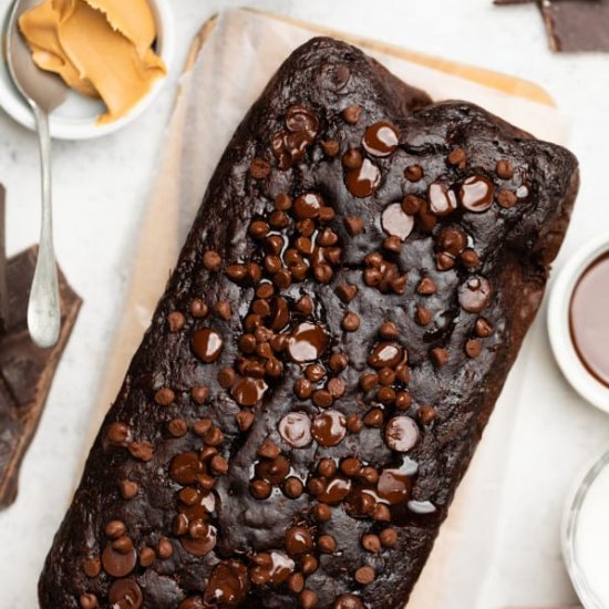 Healthy Chocolate PB Banana Bread