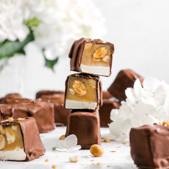 Homemade Snickers Candy Bars