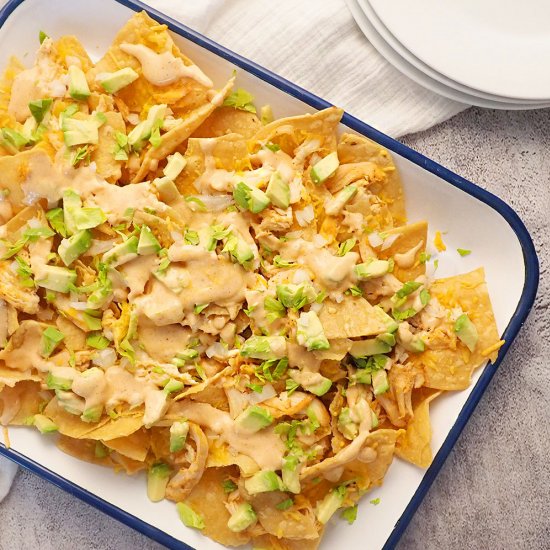 Chicken Enchilada Nachos