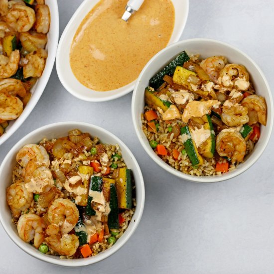 Hibachi Shrimp Rice Bowls