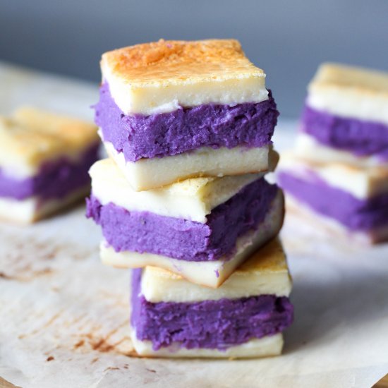 Ube Mochi Cake