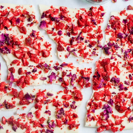 Strawberry White Chocolate Bark