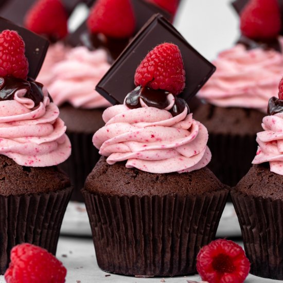 Chocolate Raspberry Cupcakes