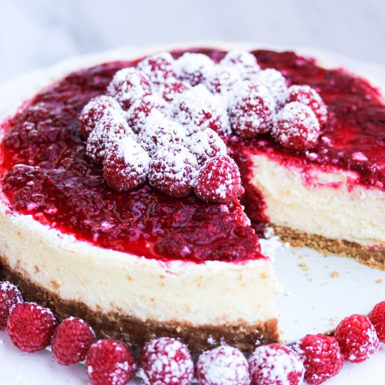 Perfect Raspberry Cheesecake