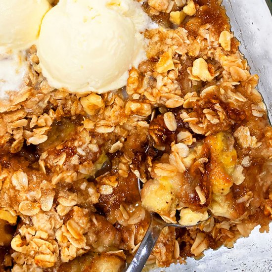 Easy Banana Crumble