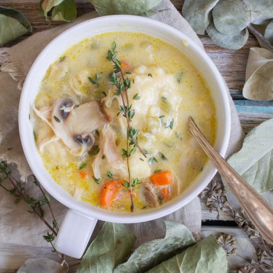 Creamy Chicken Dumpling Soup