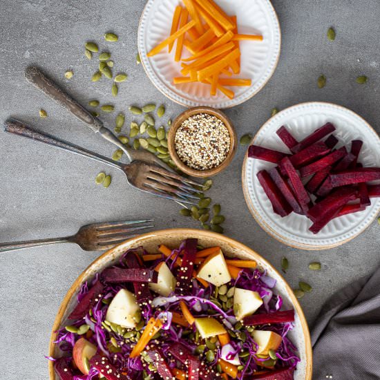 Beet Salad with Popped Quinoa