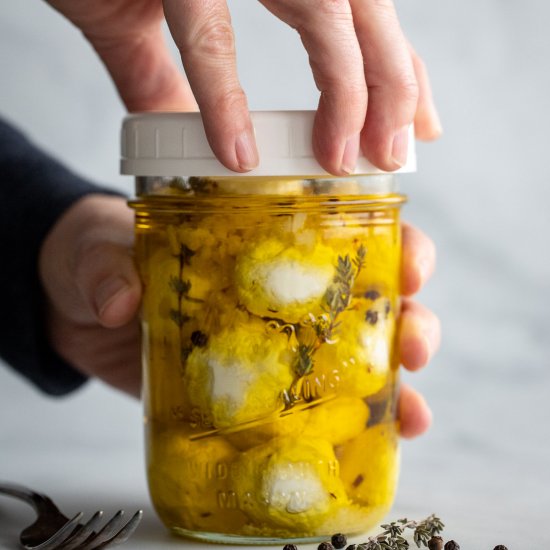 Simple Marinated Goat Cheese