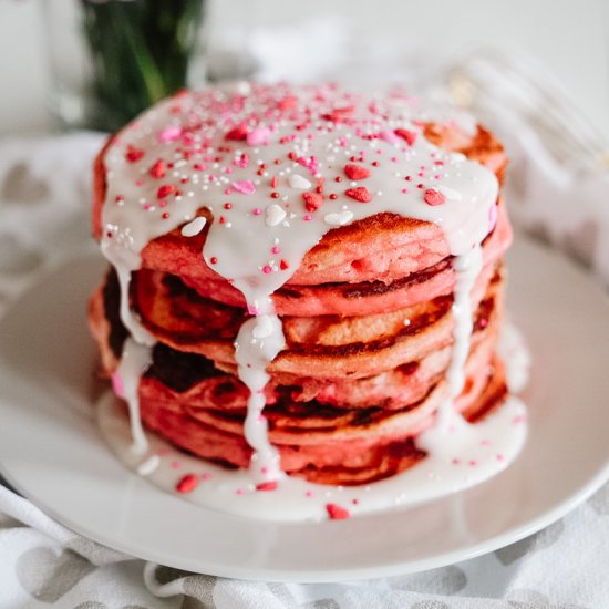 Perfectly Pink Buttermilk Pancakes