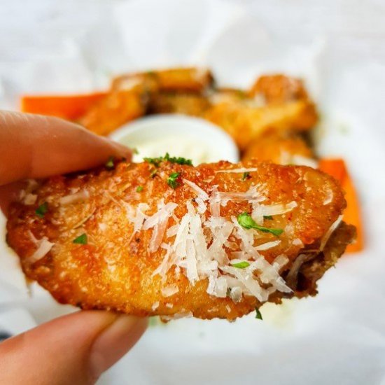 Baked Garlic Parmesan Chicken Wings