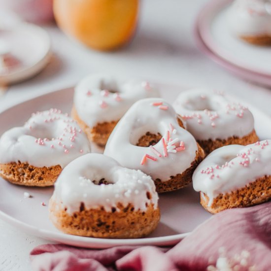 Baked Heart Shaped Apple Donuts