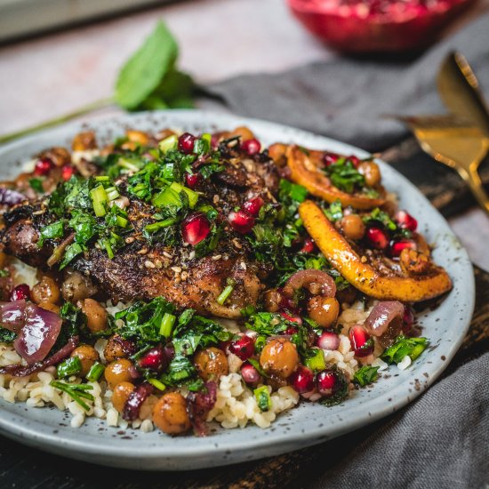 Pomegranate Chicken Sheet Pan