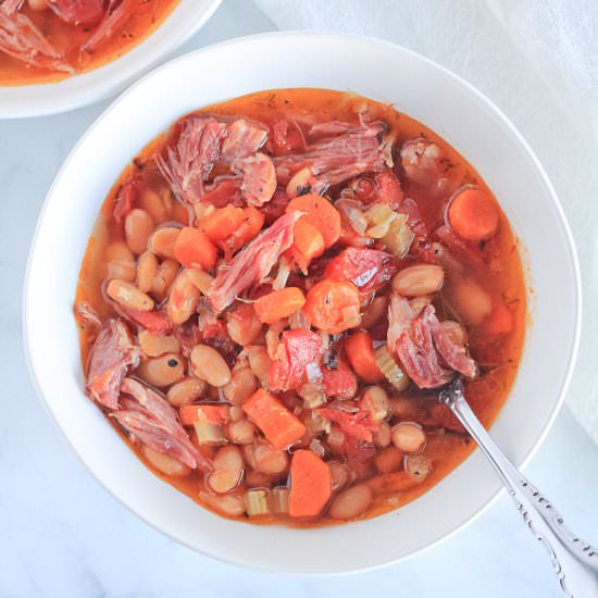 Instant Pot Ham and Bean Soup