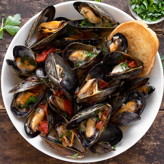 Steamed Mussels