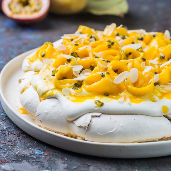 Rose Water Pavlova