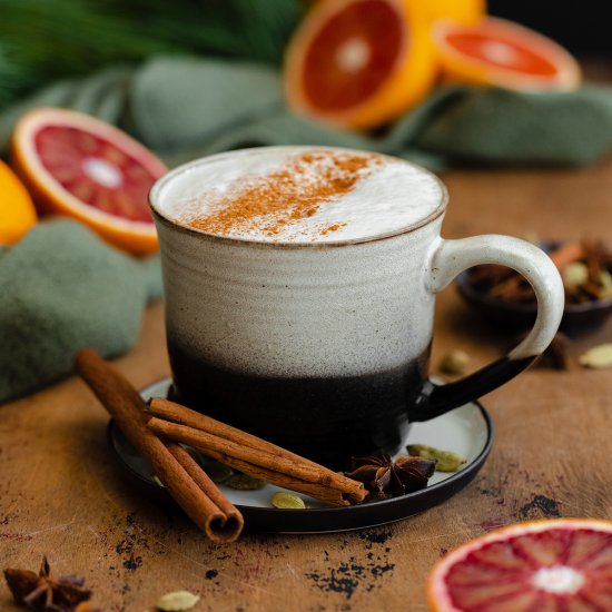 Blood Orange Chai Latte