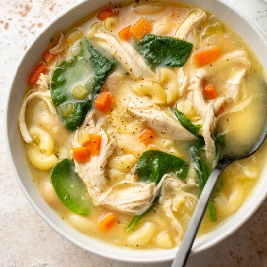 lemon chicken white bean soup