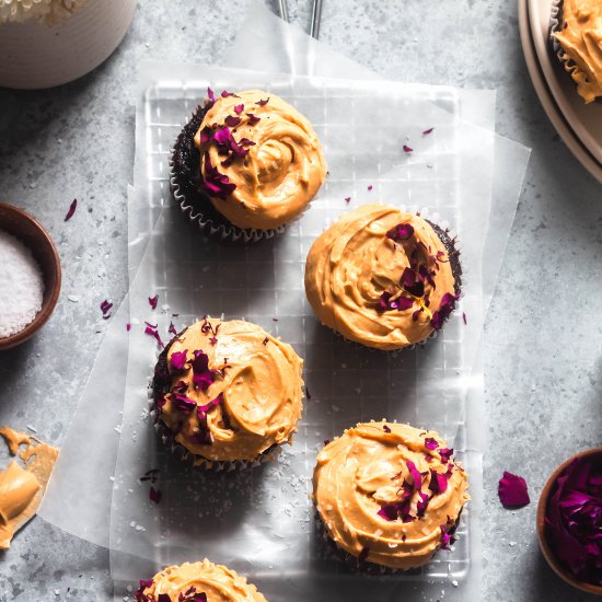 Chocolate & Caramel Cupcakes