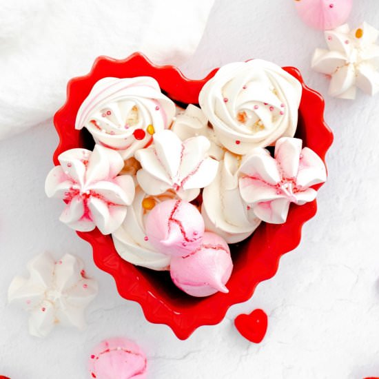 Valentine Meringue Cookies