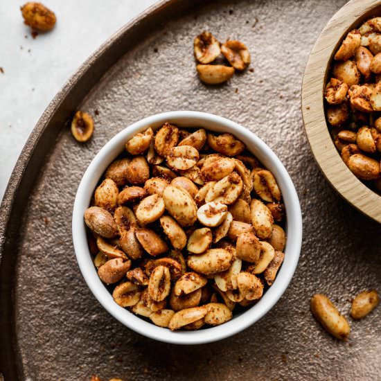 Air Fryer Spicy Roasted Peanuts