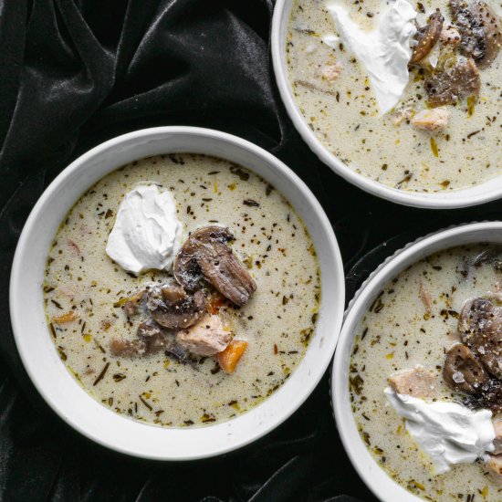 Instant Pot Chicken & Mushroom Soup