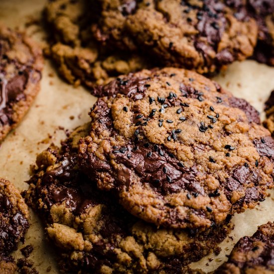 Tahini Chocolate Chip Cookies