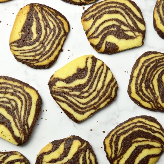 Zebra-Striped Shortbread Cookies