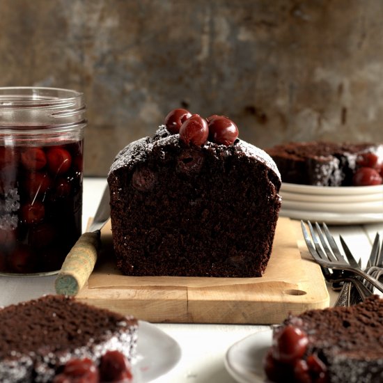 chocolate cherry loaf cake