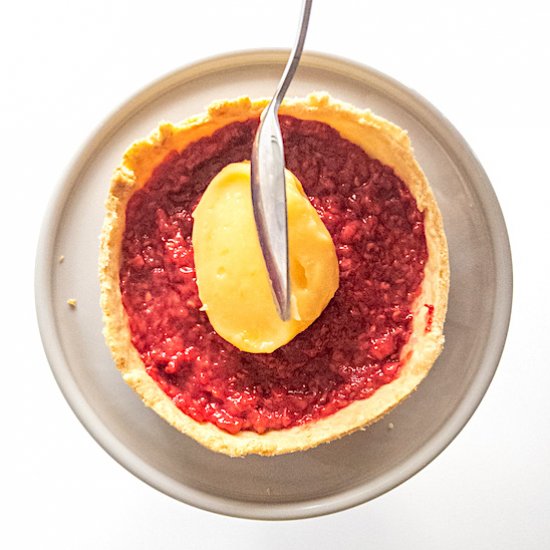 Grapefruit and Raspberry Tart