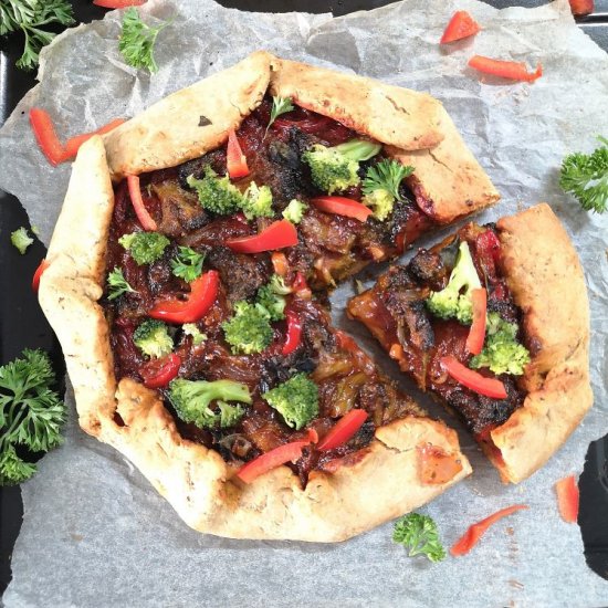 Broccoli n Red Pepper Galette