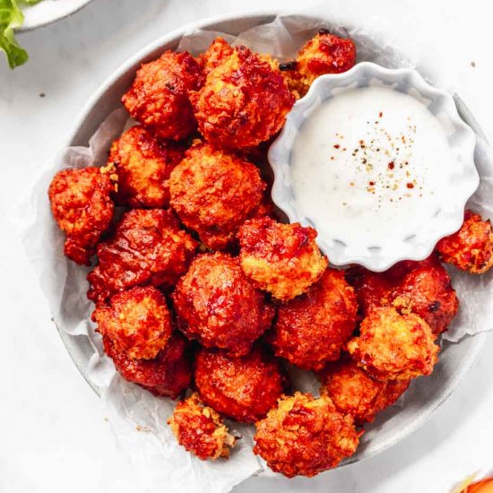 crispy buffalo cauliflower wings